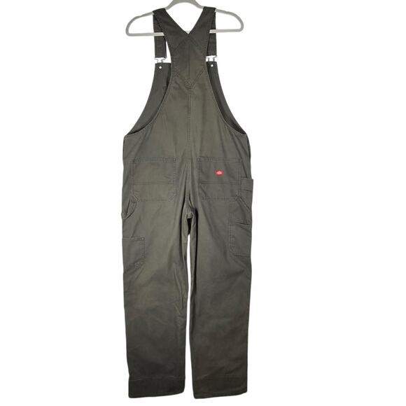 Dickies Bib Overalls Green Utility Carpenter Workwear Mens Large 31x40 - Picture 8 of 11